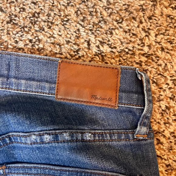 Madewell 9"‎ High Rise Skinny Jeans Distressed Ripped Raw Hem Denim Womens Sz 26 - Picture 8 of 8